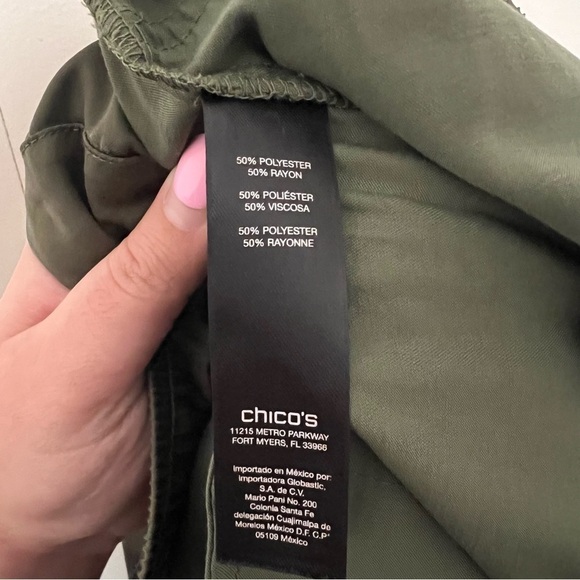 Chico’s Black Label Hunter Green Jogger Pants - Picture 6 of 7